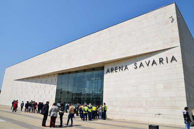 Arena Savaria kiürítési gyakorlat
