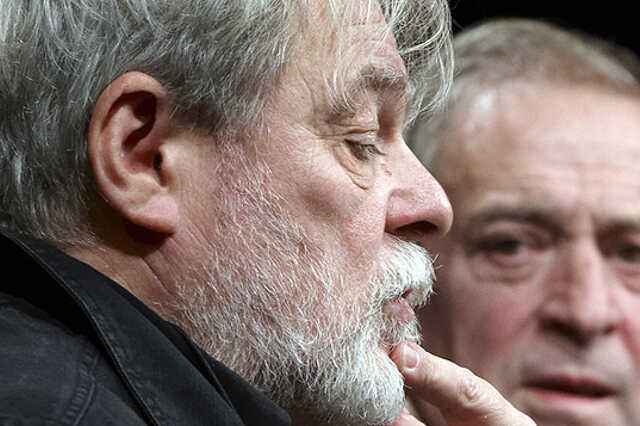 Banga Ferenc és Parti Nagy Lajos a színházban