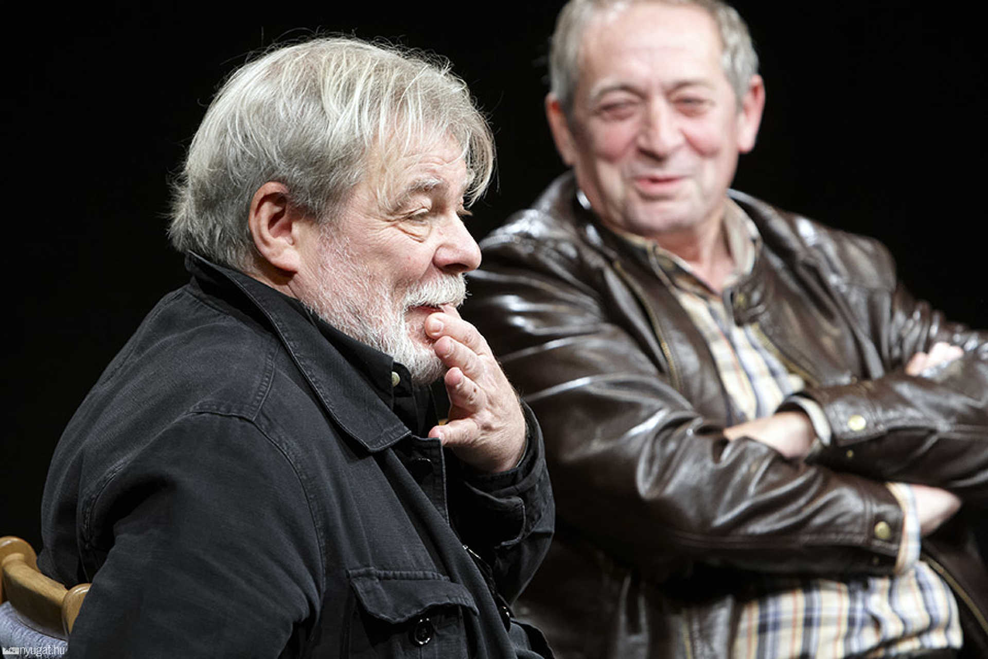 Banga Ferenc és Parti Nagy Lajos a színházban